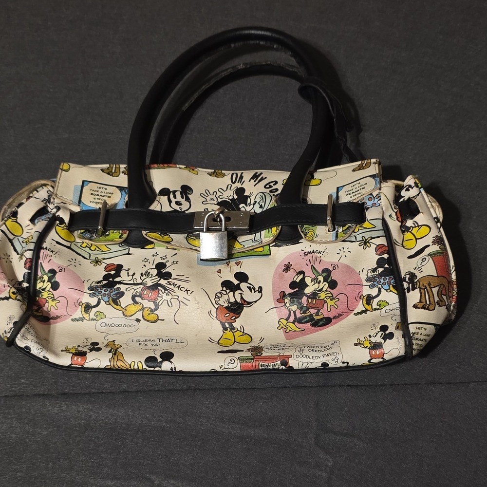 Accessory Innovations Disney Mickey Minnie Pluto Comic Print Medium Handbag
